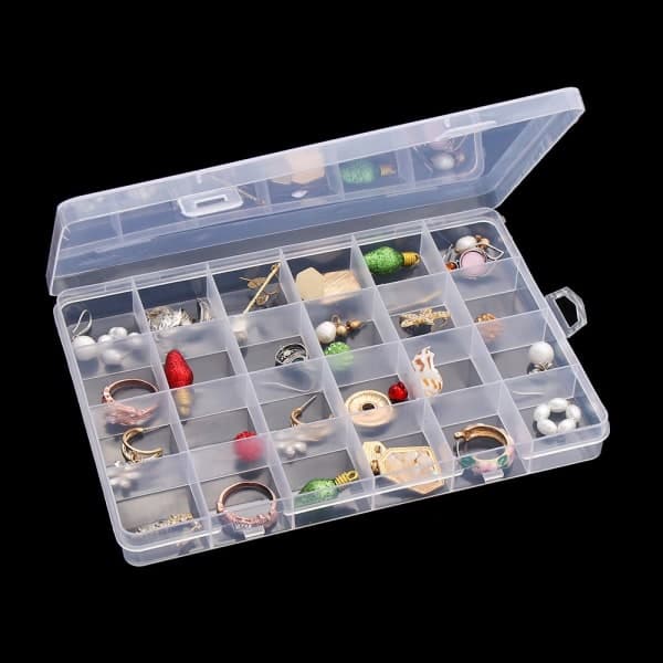 Smykkeopbevaringsboks Perler Container Øreringeæsker