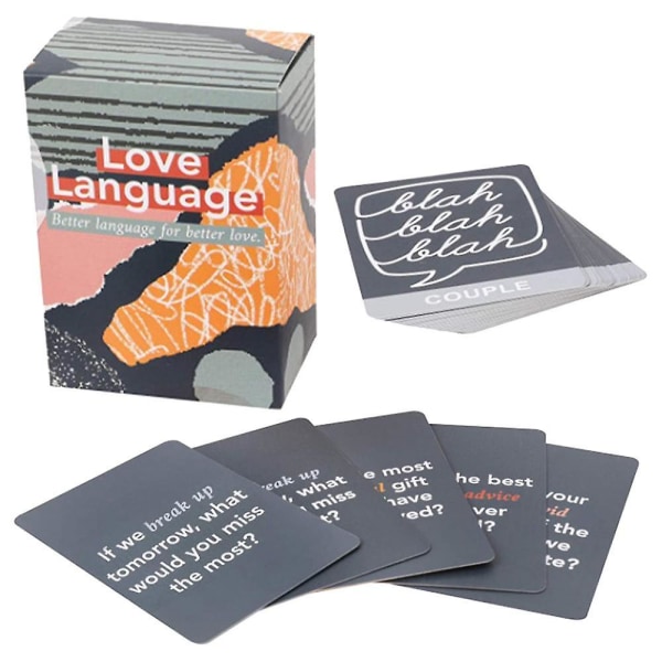 Elsker sprogkortspil Sprogligt kortspil Kortspil Udforsk &amp; Uddyb forbindelserne med din partner for parelskere Partner