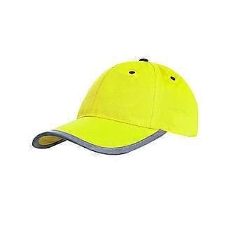 Säkerhetshatt Hög Synlighet Reflekterande Baseballkeps, Ljus Neonfärg Reflekterande (Gul)