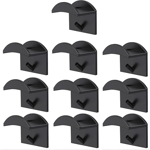 Hat Hooks For Wall Mount, Hat Rack Baseball Cap Holder Adhesive Paper Strong Hold Hat Hangers Hat Rack For Wall, Home, Door, Closet(10pcs, Blac