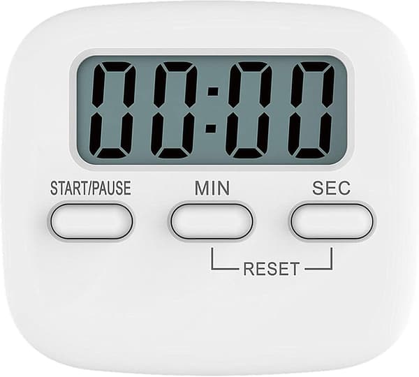 Kjøkkentimer, hvit, 2-pakning