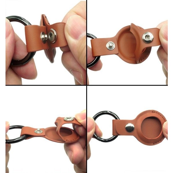 2-pack AirTag-skal / -fodral med nyckelring - Välj färg! - 2pcs Black