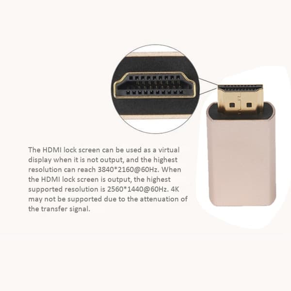 4x Lukitusnäytön signaalin pidike Kvm Hdmi2.0 virtuaalinen sovitin Edid Ddc Dummy Plug
