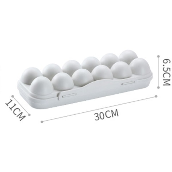 Äggförvaringslåda, 2 stycken ägglåda kylskåp, ägglåda i plast, kylskåp ägghållare, 12 ägg förvaringslåda, för ägg