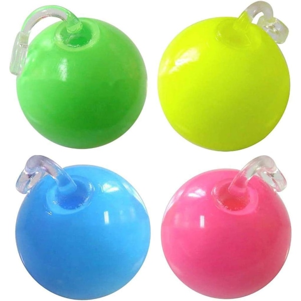 4 st utomhus roliga uppblåsbara bubbelbollar bubbelboll för vatten stor transparent ballong uppblåsbar boll mjuk gummiball för utomhus inomhus lek M