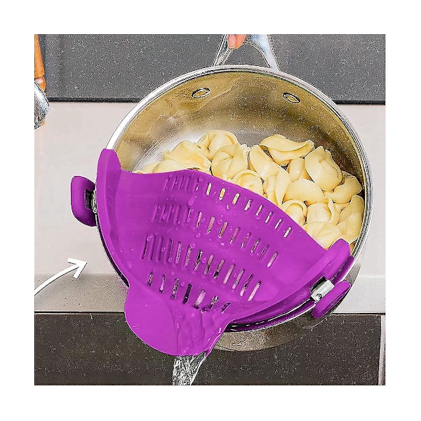 Kit Bred Mund Filter Gryde Side Afløb Stop Pande Og Pasta Filter - Justerbar Til Gryder, Pander