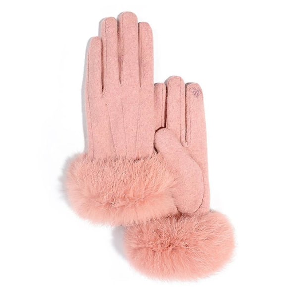 Vinterhandskar Touch Screen För Textning Varmt Fodrade Kallväderhandskar grapefruit powder