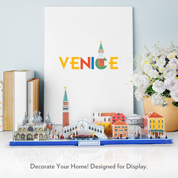 3D-puslespil, Venedig bysilhuetmodelbyggesæt, 126 dele