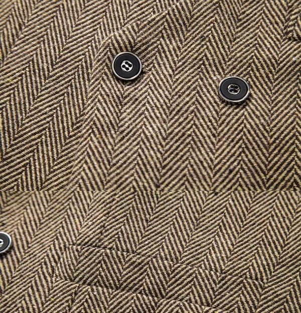 Dobbelspent vest for menn, smal passform, kaffe Coffee M