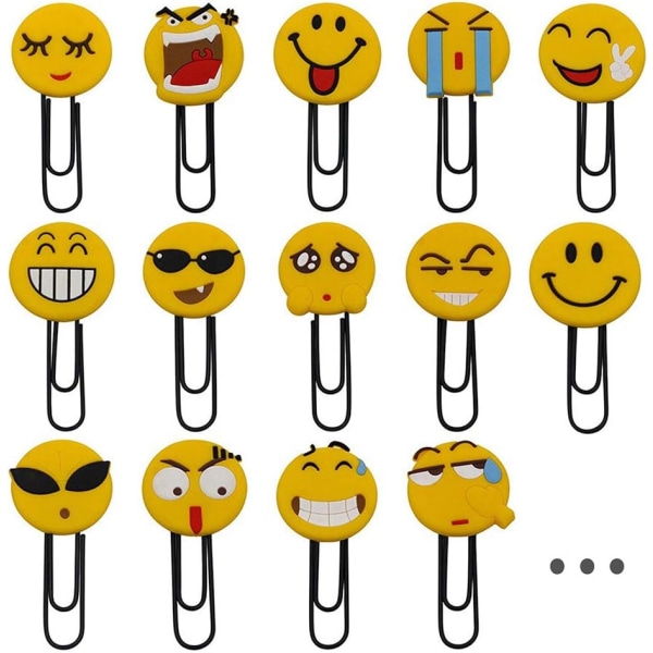Sjove Emoji Bogmærker (Tilfældig 10 stk.)