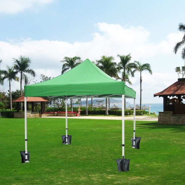 Udendørstelt med 4 pakker parasolfastgørelsessandsække - industrikvalitet Heavy Duty dobbeltsømte sandsække - 800Dpvc Oxford stof