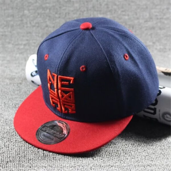 Ny Fashion Børn Ronaldo Cr7 Neymar Njr Kasket Hat Drenge Piger Børn Messi Snapback Hatte Hip Hop Kasketter Gorras - navy NJR