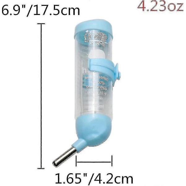 3-i-1 Hängande Vattenflaska för Hamster, Automatisk Husdjursdispenser med Bas för Dvärghamster Mus Råtta Igelkott-yky Blue 80ML
