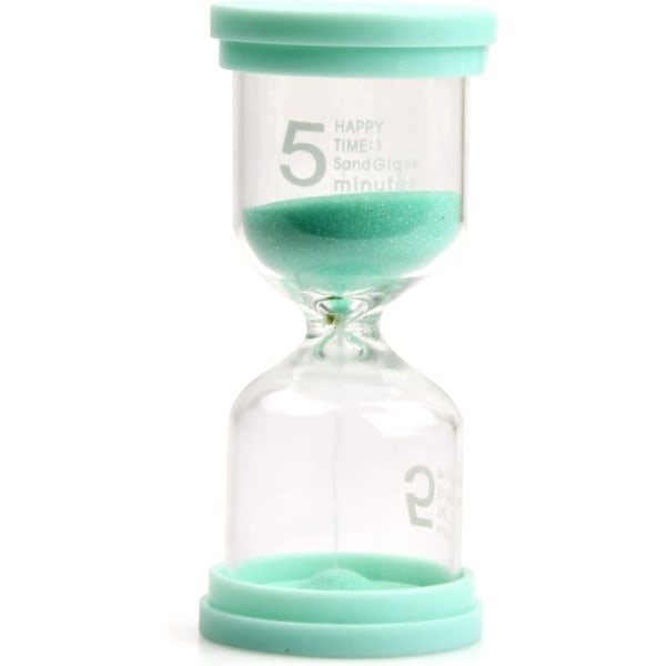 Sand Timer Fargerik Timeglass 5 minutter Timeglass Timer Egg Timer Kreativ Gave til Barn Barn Klasserom Spill Leker, Grønn