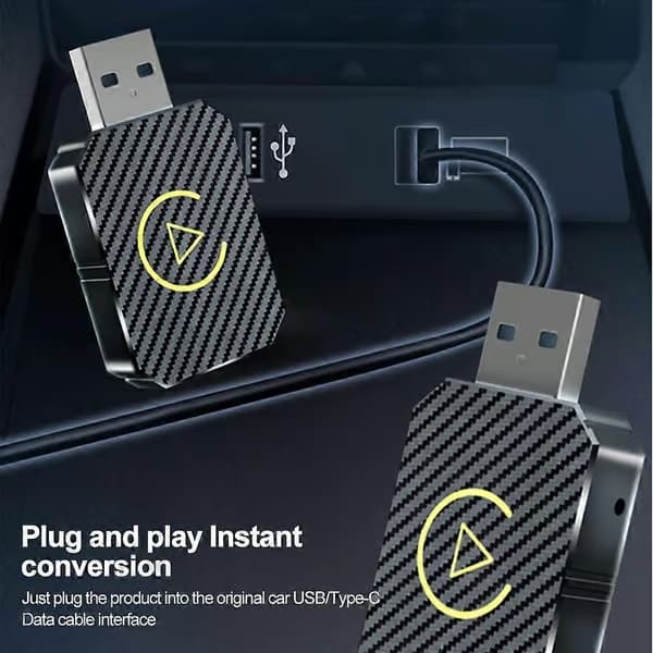 2-in-1 langaton CarPlay-sovitin Android Auto langaton sovitin Smart Mini Box USB-dongle Plug and Play WiFi-pikayhteys