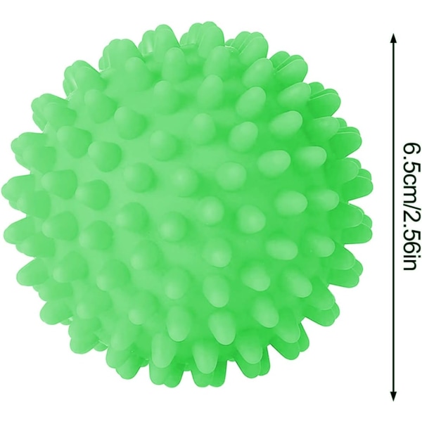 6 st Torktumlare Bollar Återanvändbara Torktumlare Tvättsäckar Minskar Rynkor och Statisk Laddning, Grön