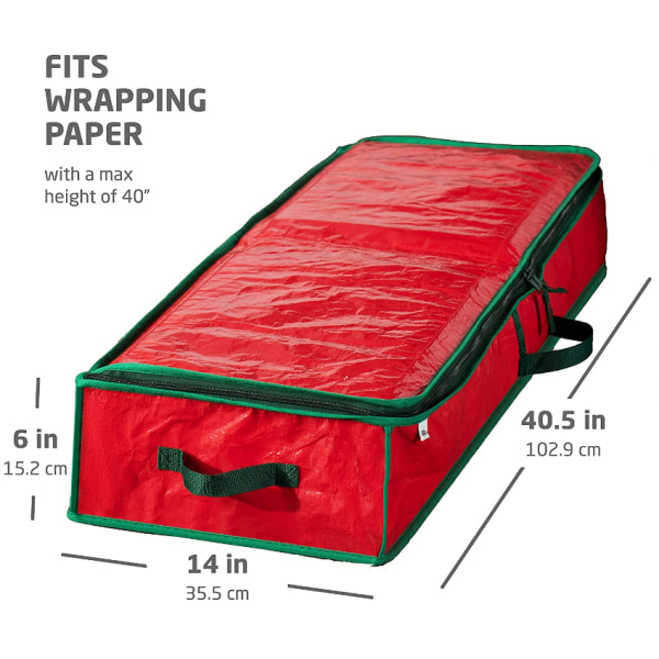 Oppbevaringspose for julepapir - Red