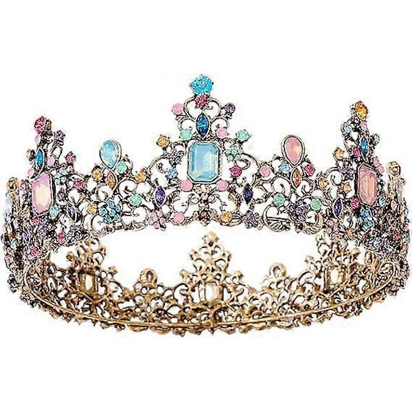 Bröllopskrona för Brud Strass Prinsessdiadem för Kvinnor Bal Drottningkrona Tävling-Brud Bröllopskrona