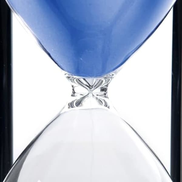 60 minutters timeglass, tre sandtimer, blå