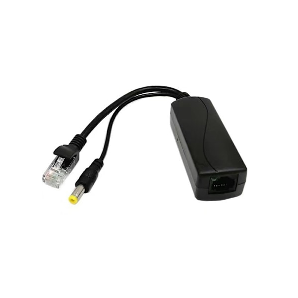 Gigabit PoE-splitter 12V 2A utgang med IEEE 802.3af/at-standard kompatibel 10,100,1000 Mbps 5,5x2,1 mm DC-pluggkabel POE-splitteradapter