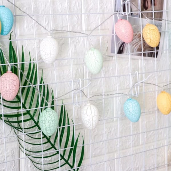 Påskeeggslyssnor Fe Lys Sprekke Egglampe Fest for Hjemmet