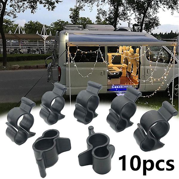10 st Camping Markis Krokar Klämmor Husvagn Tält Hängare Ljus Hängare