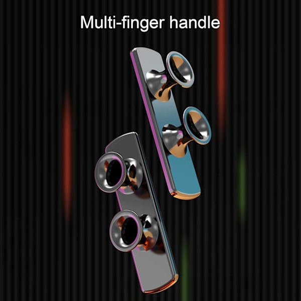 2 stk. Silikonhåndtag Tablet Håndstøtte Seks-Finger Operation Anti-Slip Tablet Greb Holder Håndstøtte Black