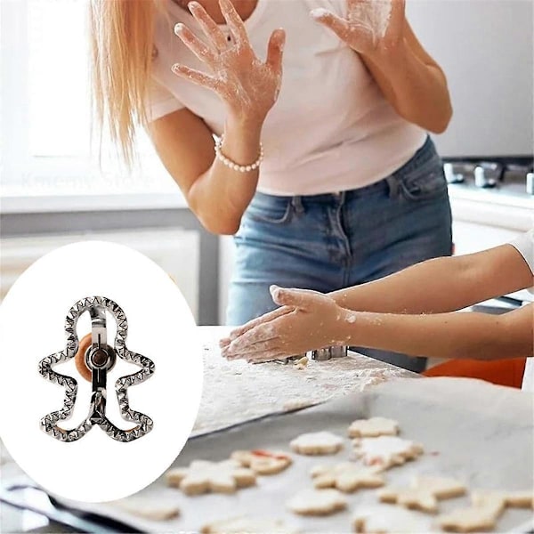 Kakform Degpress Form Pepparkaksgubbe Ravioli Skärare Dumpling Spets Präglingsverktyg Tårtbakningsverktyg
