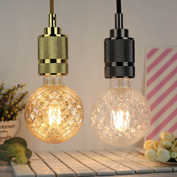 LED vintage 1906 lampe, sokkel: E27, varmhvit, 2700 K, 4W (Gull)