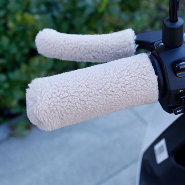 1 sett varmebevarende elastisk styredeksel i fleece, praktisk, sklisikkert sykkelstyredeksel for terrengsykkel