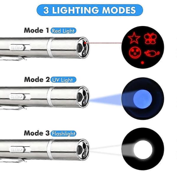 USB Oppladbar LED Pointer Katt Hund Leke Kjæledyr LED Lys Pointer