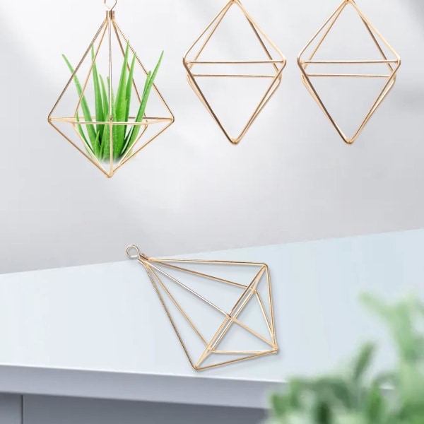 5 kappaletta kasvitelineen mini metallipöytä Himmeli-koriste moderni geometrinen istutuskone Tillandsia Fern Dis