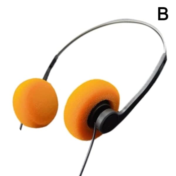 Retro nostalgisk headset MP3 Walkman-hodetelefoner oransje one-size