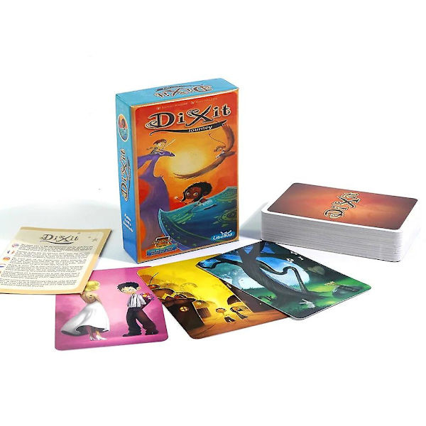 Dixit ja Dixit -laajennussarja -lautakorttipeli - Kaikki englanniksi - Dixit Journey