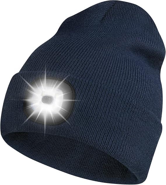 LED Strikket Vinterhue med Lys
