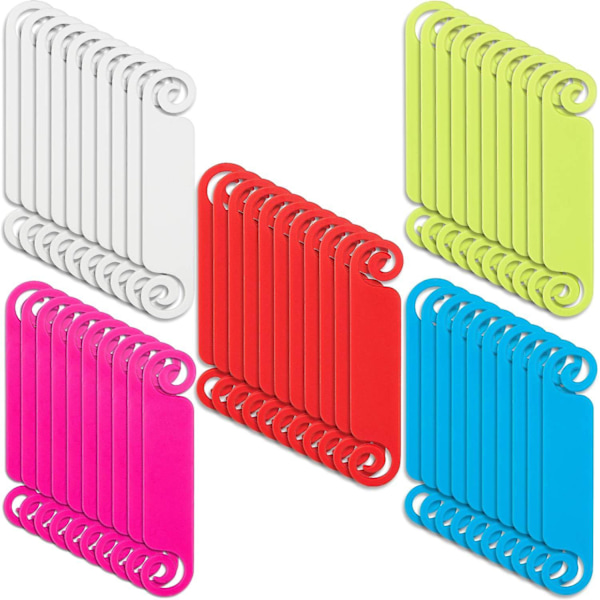 100 stk Kabelmerker Kabeladministrasjonsmerker Flerfargede Kabelmerker Ledningsidentifikasjonsmerker for USB Datamaskin Telefonlader, Tilfeldig farge