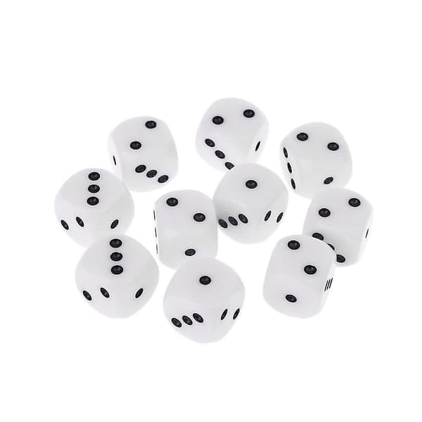 10 stk. 16 mm D3 seks-sidede terningperler til Dungeons & Dragon D&d Rpg Poly Desktop F