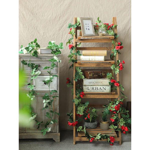 Rosekrans Kunstig Blomst, 2 Pak (4,5 m) Krans Dekorationer, Hængende Blomster Roser, Bryllup, Dekoration Hjem, Have Hængende Planter