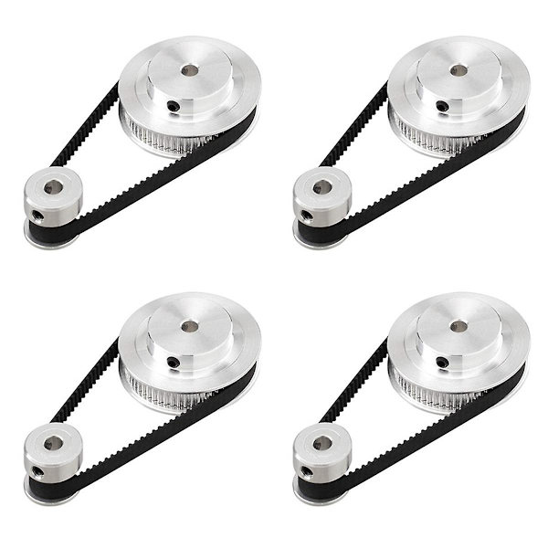 4ps Gt2 Synkronhjul 20&60 Tænder 5mm Boring Aluminium Timing Remskive