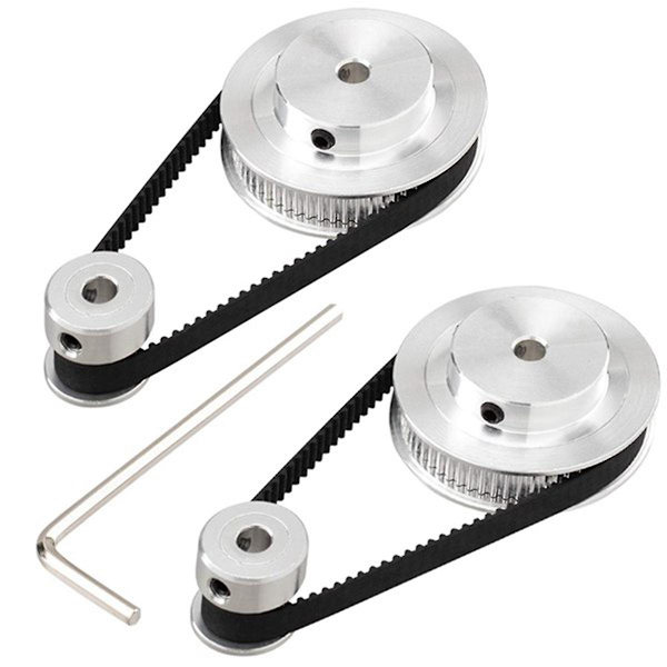 4ps Gt2 Synkronhjul 20&60 Tænder 5mm Boring Aluminium Timing Remskive