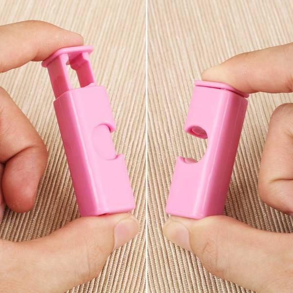 Squeeze Brødpose Cinch Clips, Slip Grip Nemt Klem & Lås, Assorteret Farve, 6 Pak