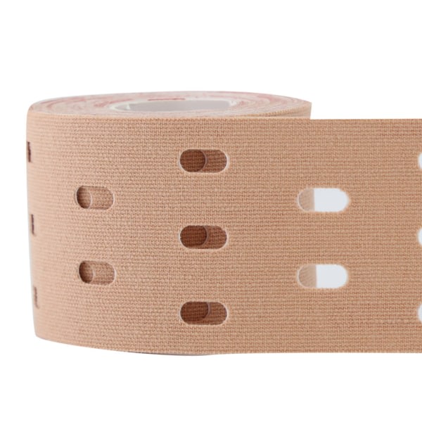 5cm*5m Perforeret Elastisk Klæbende Sports Tape Spænding Muskel Tape Bandage Bandage Hudfarve