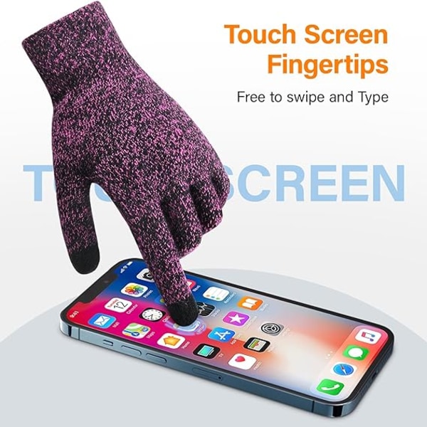 Vinter Touchscreen Sne Blomster Hold Varme Handsker