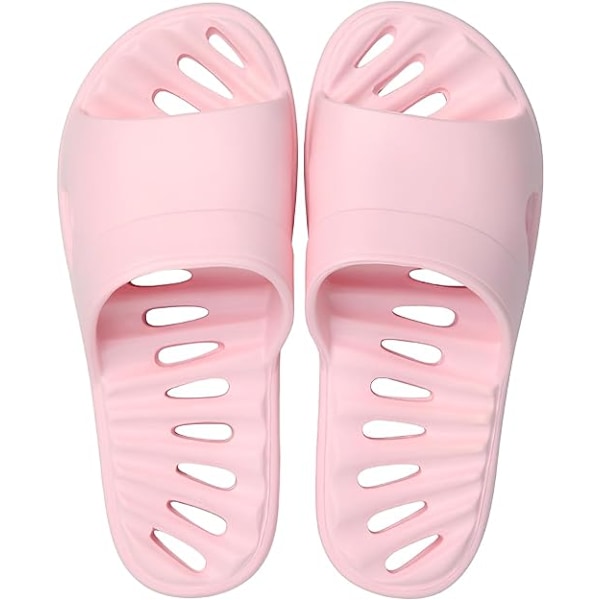 Dusjslippers for kvinner og menn, raskt tørkende dusjsko, sklisikre slippers for bad, svømmebasseng, sommerstrandssandaler 5-5.5