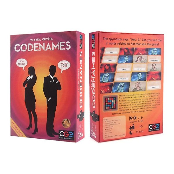 Confidential Action Codenames -lautapeli, perhe- ja ystäväpeli, korttipeli