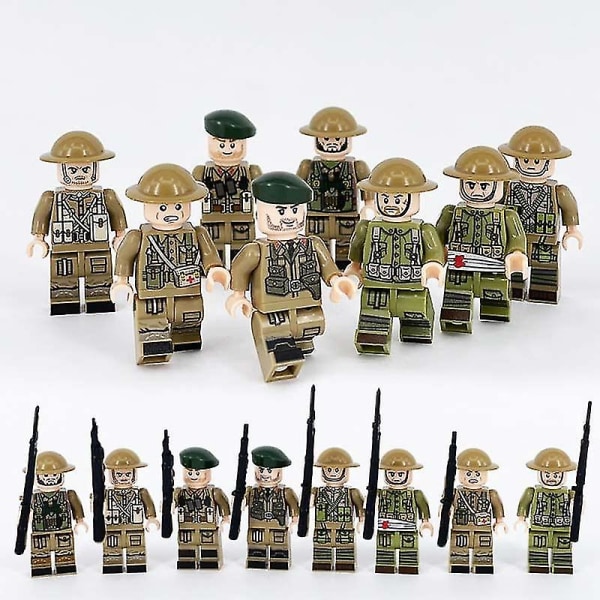 Armé militärfigurer set, militär lekset soldater, armékaraktärer byggsten leksaksfigurer