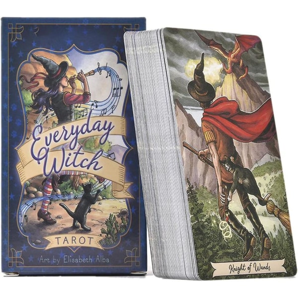 78 st Everyday Witch Tarot Cards:fråga och känna till den mytiska ödesspådomen för Fortune Games Taort Deck Brädspel