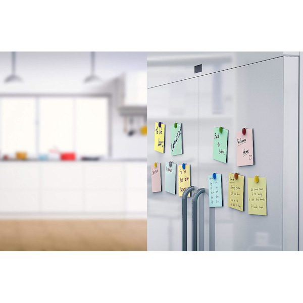 400 Pastelfarvede Aftagelige Sticky Notes 76x76mm 4 Blokke med 100 Ark - Blå, Rosa, Grøn, Gul