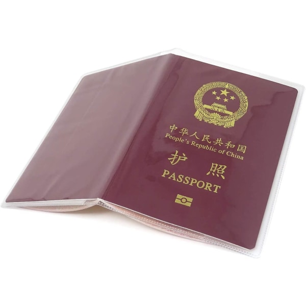 10 stk plastik pascover pasbeskytter med ekstra åbninger til Cn, Us, UK og andre pas i standardstørrelse (klar)