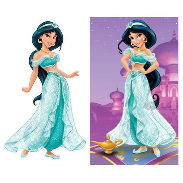 Sexig Aladdin Cosplay-kostym Kvinnlig Magic Lampa Prinsessan Paljettkjol + Trosor 2- set